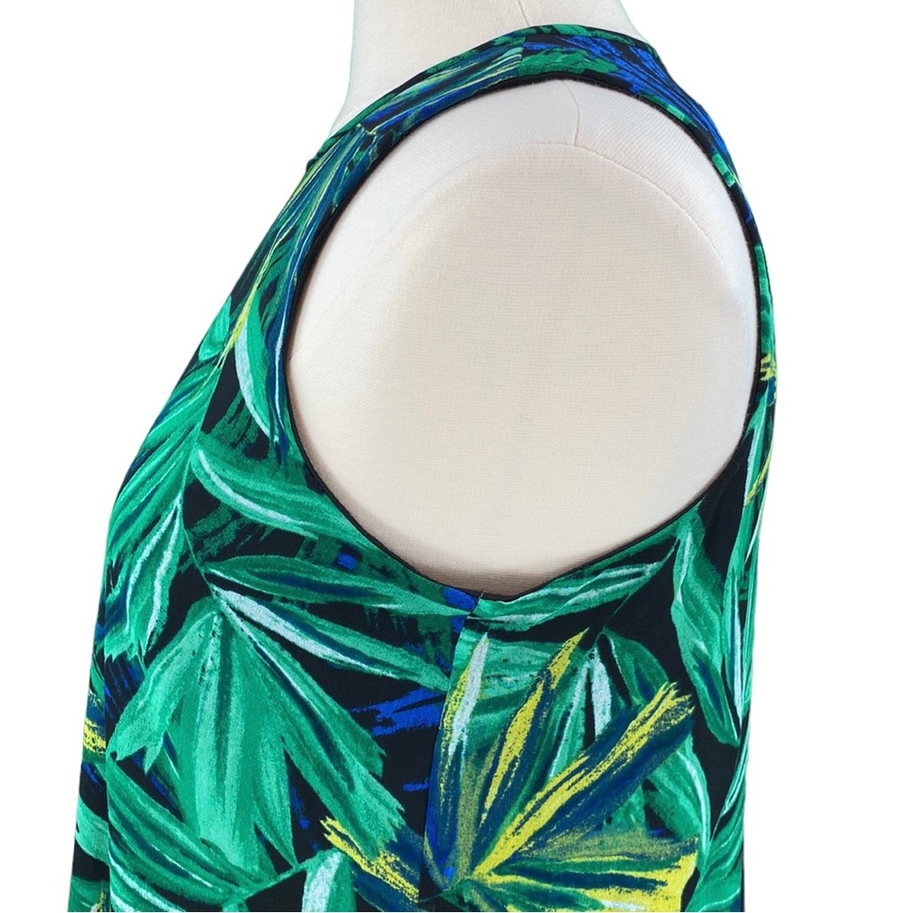 Calvin Klein Tropical Print Sleeveless Shift Dress - Picture 12 of 16